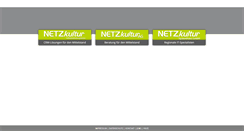 Desktop Screenshot of netzkultur.de